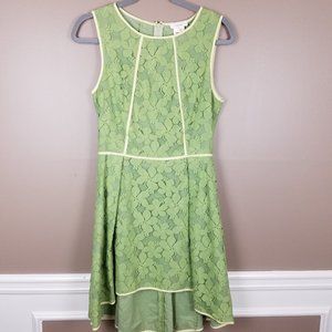 Esley Spring Floral Sleeveless Lace High Low Dress